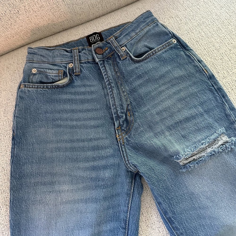 urban outfitters ripped flare jeans